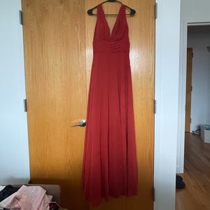 Burgundy bridesmaids dress